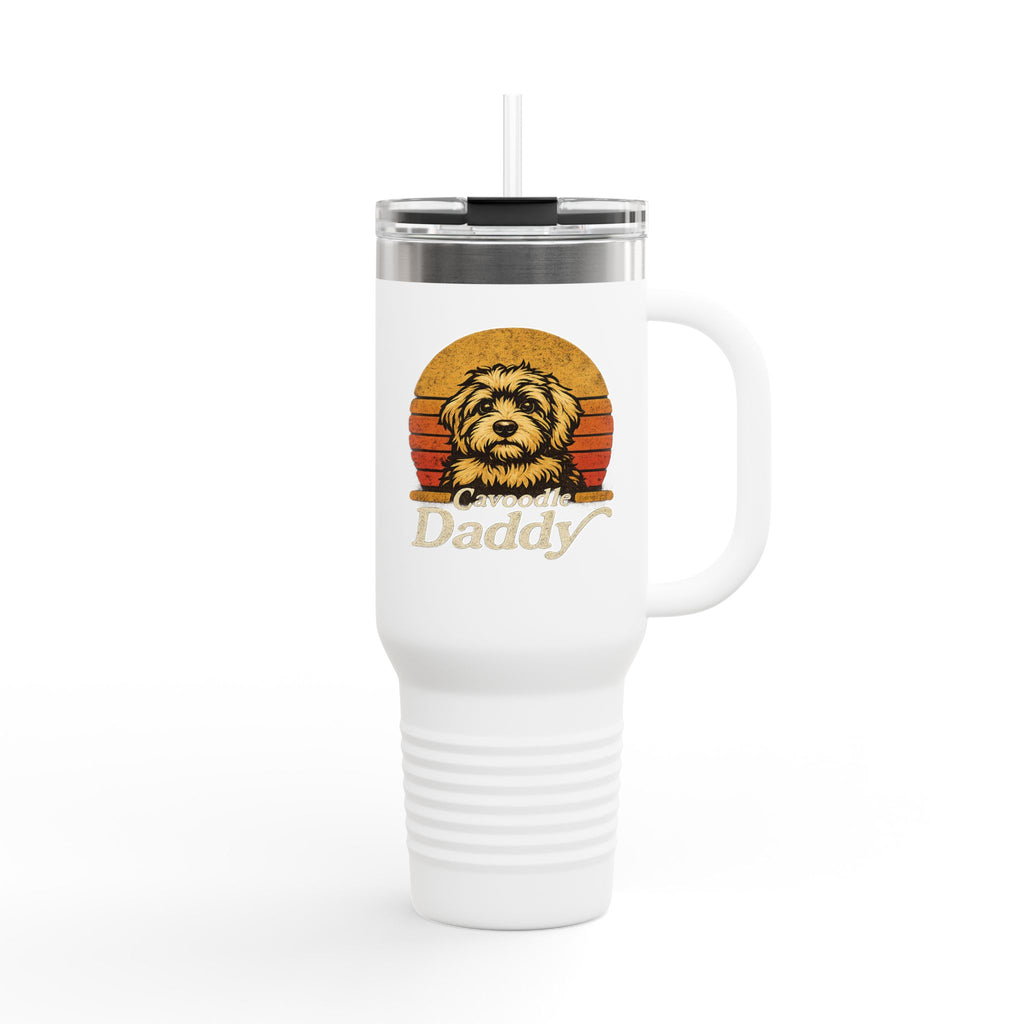 Retro Dog Daddy 40oz Tumbler – Cavoodle Dad Coffee Cup