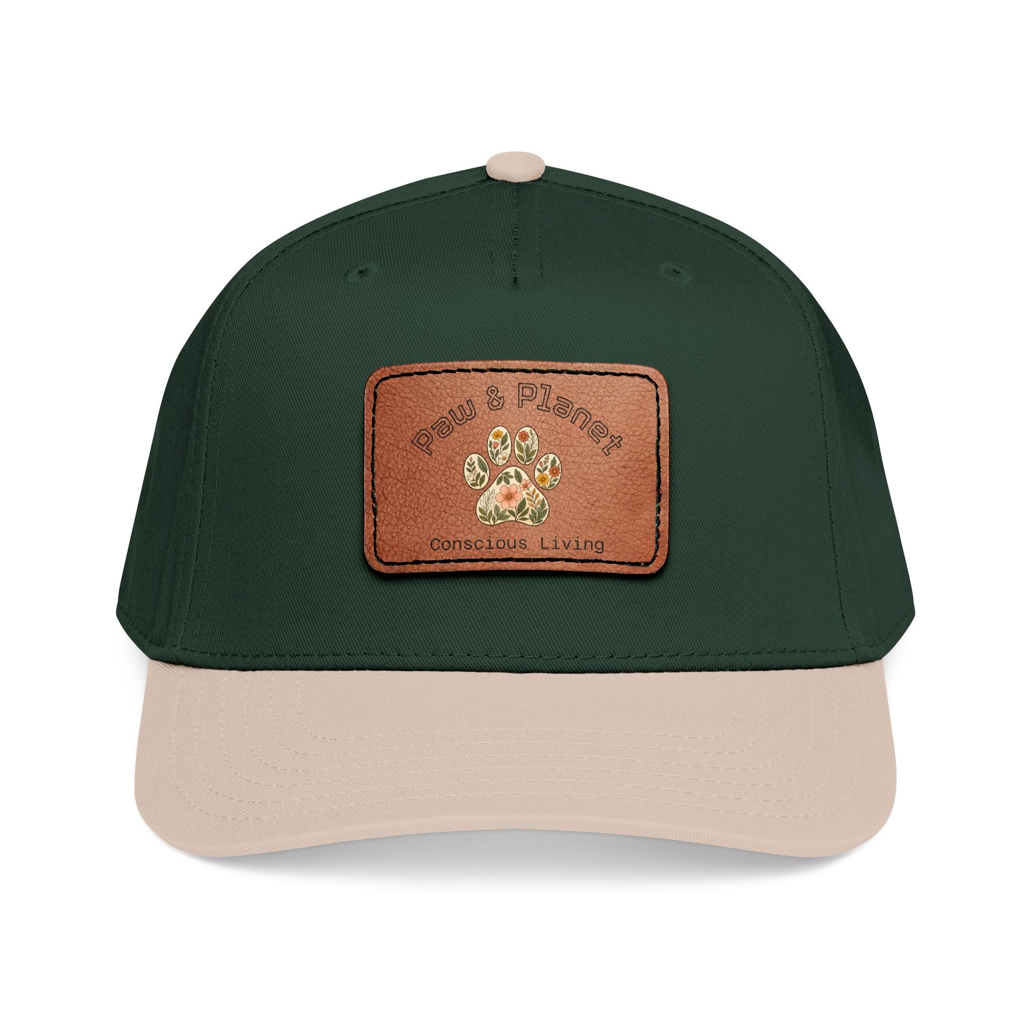 Paw & Planet Floral Trail Cap – Vegan Leather Paw Patch Snapback