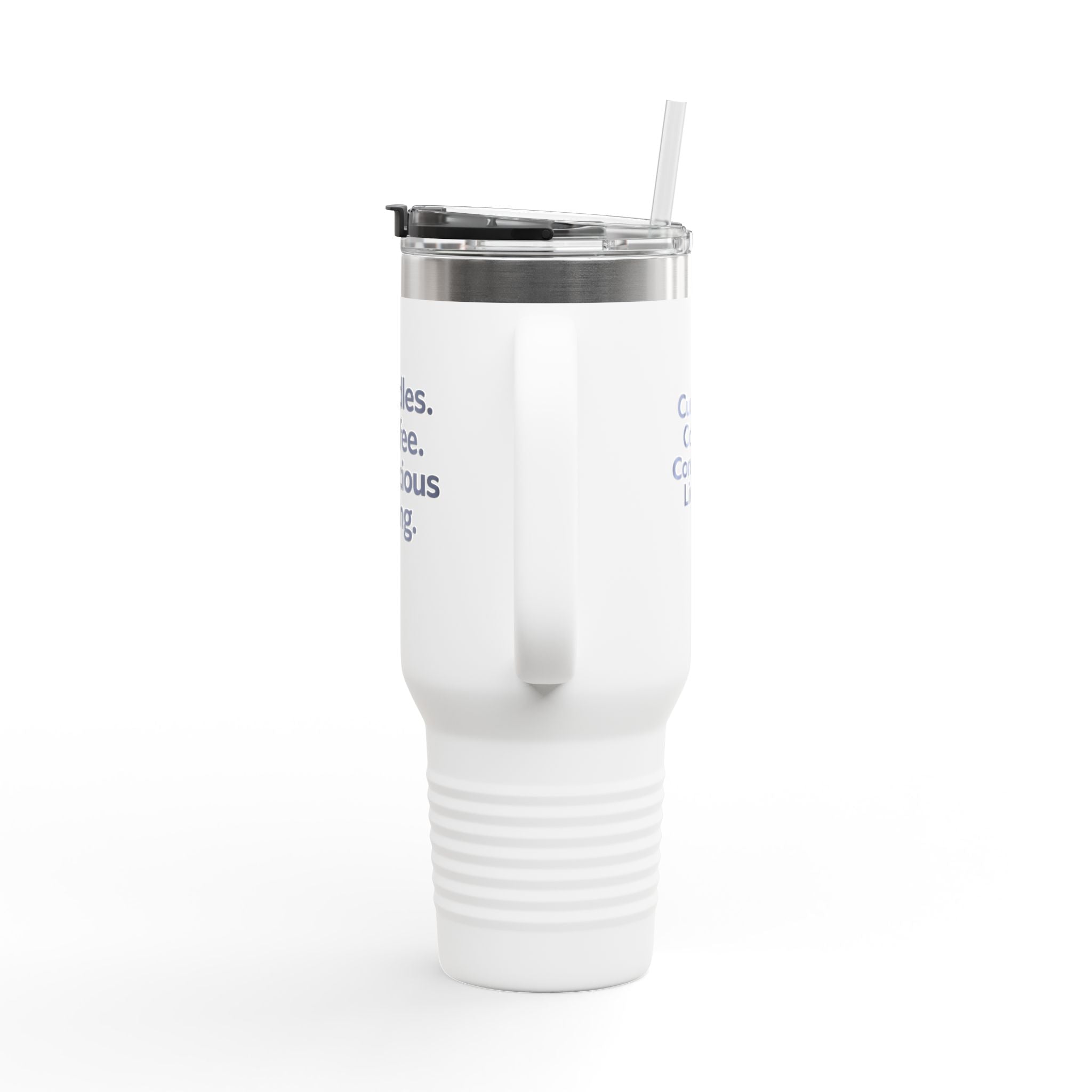 Cuddles. Coffee. Conscious Living. 40oz Tumbler – Eco Dog Lover Cup