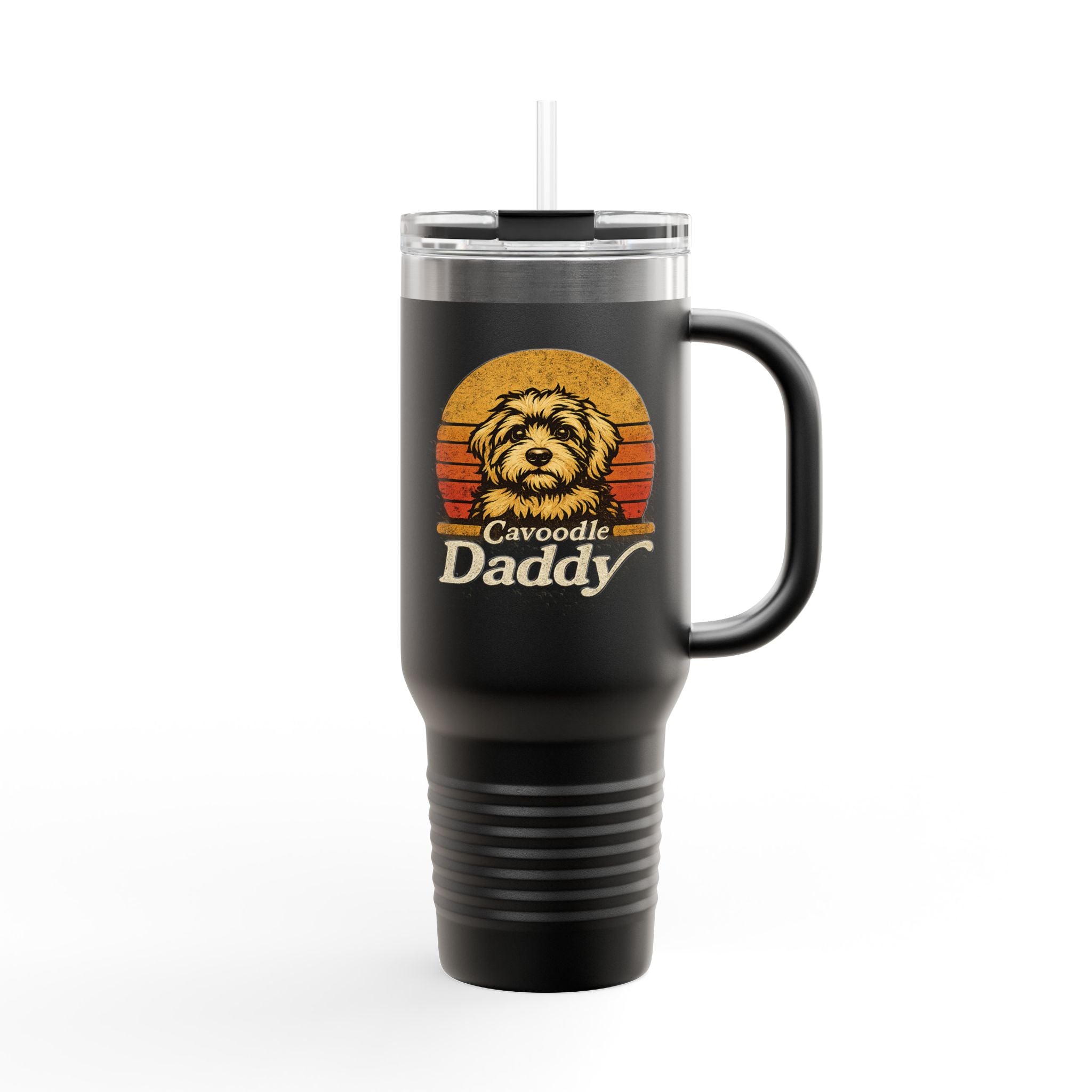 Retro Dog Daddy 40oz Tumbler – Cavoodle Dad Coffee Cup