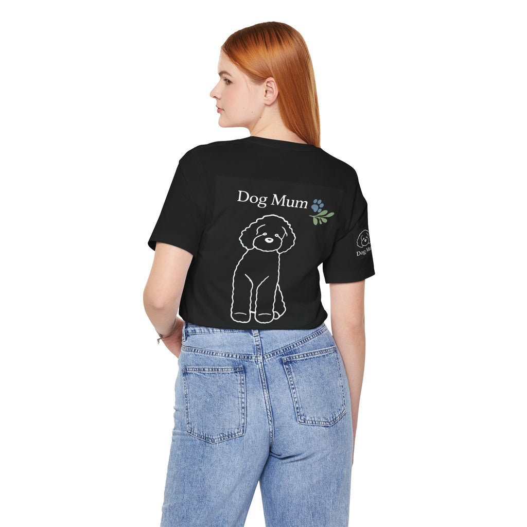 Dog Mum T-Shirt — Cute Cavoodle Illustration & Paw Print Floral Design