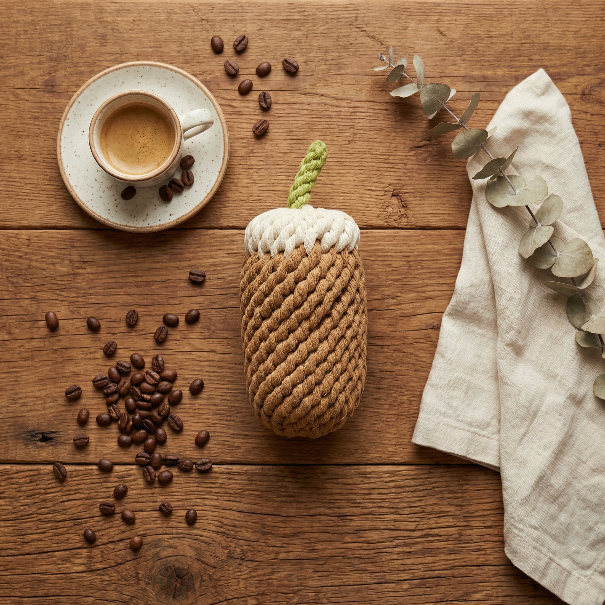 Handcrafted Monli Coffee Dog Toy