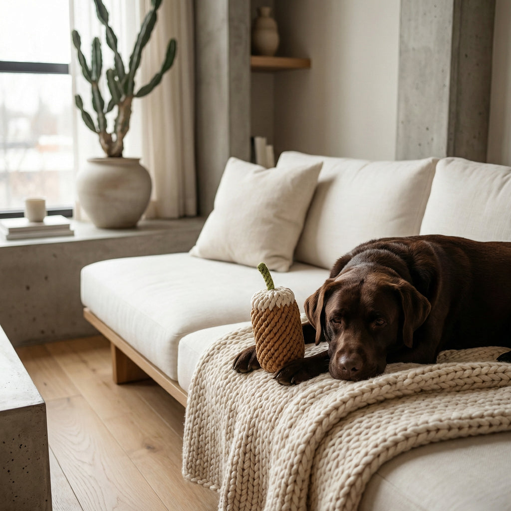 Handcrafted Monli Coffee Dog Toy